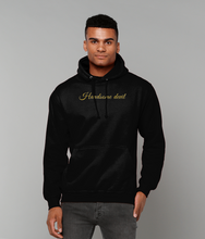 Load image into Gallery viewer, Black &amp; Gold Hoodie - Rear Logo
