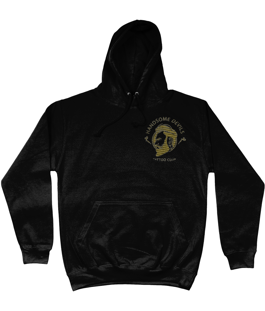 Embroidered Hoodie - Black & Gold
