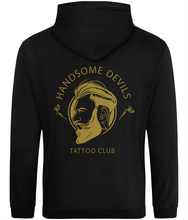Load image into Gallery viewer, Black &amp; Gold Hoodie - Rear Logo
